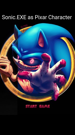 Sonic.EXE as a pixar character #aifilter #CapCut #sonicexe