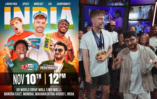 MrBeast, Logan Paul, KSI, and IShowSpeed's trip to India: Everything you need to know