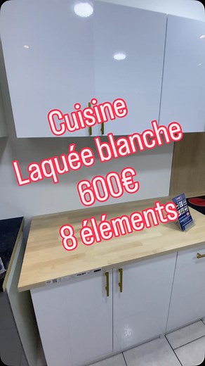  Une cuisine blanche laquée complète à 600€ ?! ✨ Finition brillante,...