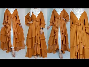 Most trendy Three layer Abaya cutting and stitching/Latest abaya designing/maxi dress/ burqa design