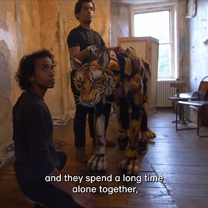 The moment our Life of Pi actor Hiran met the huge Royal Bengal Tiger🥰️ | National Theatre Live