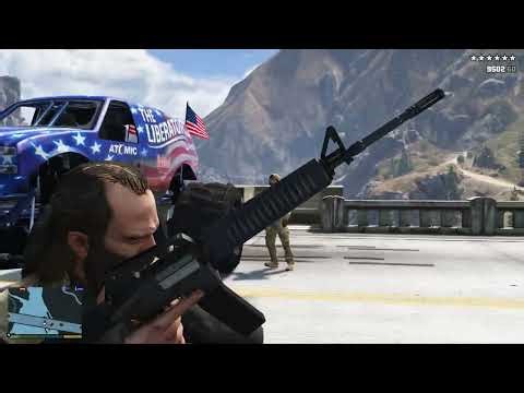 GTA 5 - Trevor vs Altruist Cult Village / Monster Truck Bridge Rampage + Ten Star Escape