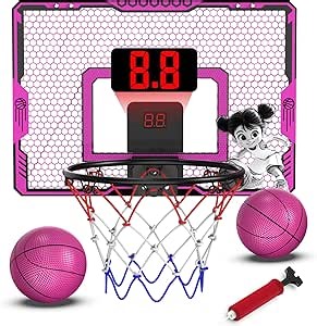 Generic Indoor Mini Basketball Hoops, Pink, LQK-5789