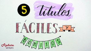 👩‍🏫 Cómo hacer 5 Títulos Fáciles y Bonitos para Apuntes - Lettering