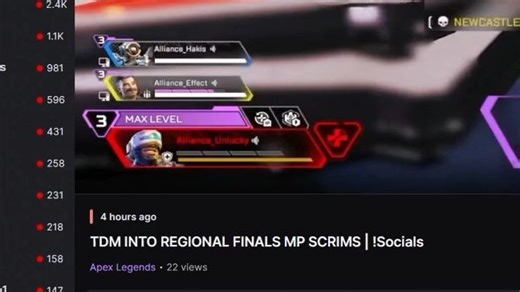 【Apex\u002FUnlucky】死斗→赛点制训练赛 6.13直播录像