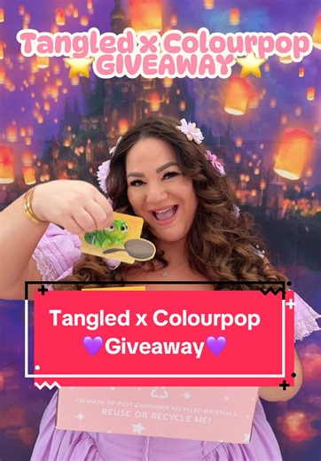 Want to ⭐️WIN⭐️ the entire @colourpopcosmetics x Tangled collection?! 💜Rules in the comments section for how to enter! 🤳🏻 #giveaway #colourpop #Disney #tangled #disneystyle #tangledmovie #makeup