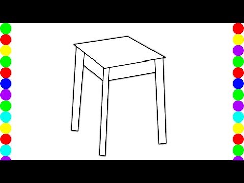 How to draw a Stool Step by Step for Beginners