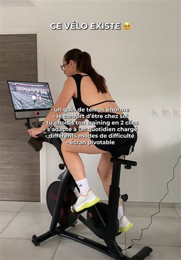 « J’ai pas le temps de bouger » 👉🏼 phrase que j’entends trop souvent en tant que future kiné. Petit rappel important : 👉🏼 être actif ≠ être sportif 👉🏼 et être sédentaire, c’est ça le vrai problème pour la santé. Bouger, ça peut être simple, accessible, et s’intégrer dans le quotidien. Et clairement, ce genre de solution aide énormément ⬇️ J’utilise le Yesoul G1M Plus Bike : un vélo d’appartement avec écran intégré et screen mirroring totalement libre, gratuit et sans abonnement obligatoire