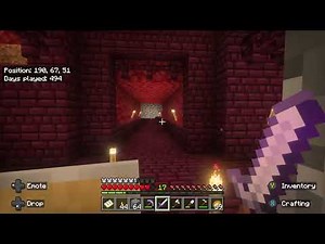 Minecraft Nether Exploration: Finding a Bastion Remnant and Fortresses (Survival)