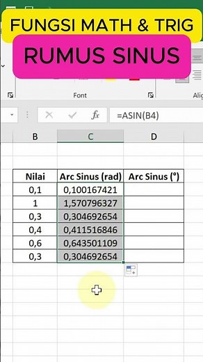 HOW TO USE THE SINE FORMULA IN EXCEL #maths #trigonometry #SINE #SIN#excel #excelpemula