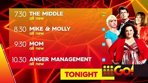 It's comedy Thursday TONIGHT on 9Go! #9TheMiddle #9MikeandMolly #9Mom #9AngerManagement | 9Go!
