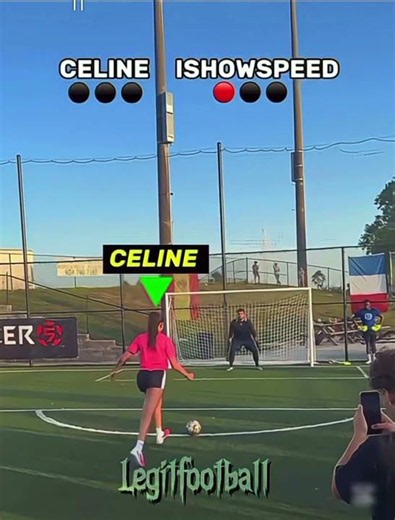 Speed Vs Celine Penalty Shootouts 😱💪