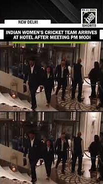 Indian Women’s Cricket Team arrives at a hotel in Delhi after meeting PM Modi