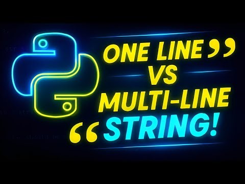 Python में One Line और Multi-Line String Assign करना सीखें | Python String Assignment Explained