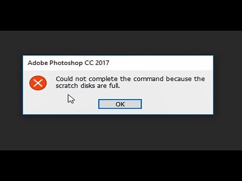 Fix! Scratch disks are full in photoshop 2021