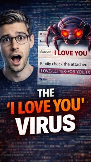 The I LOVE YOU Virus Broke Millions of Computers #cybersecurity #virus #hacking #warning