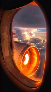 Plane Engine Fire Blast From Window Seat! ✈️🔥 Incredible Close-Up #shorts #aviation