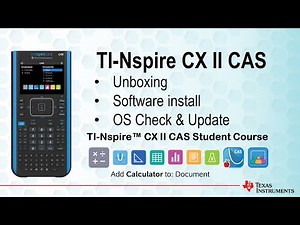 Unboxing TI-nspire CX II CAS: Switching on, Software install, OS Updates and free student courses.