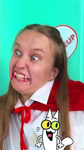 Spooktacular Makeup Trick: Vampire Style! 🧛‍♀️💄 #funmakeup #halloweenhack