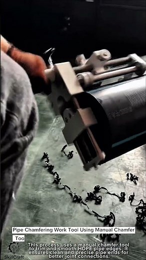 Pipe Chamfering Work Tool Using Manual Chamfer Tool #worktool