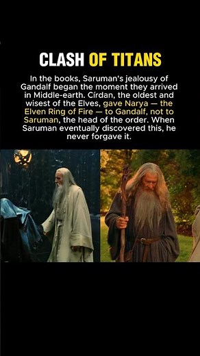 Saruman's jealousy dates way back #lotr