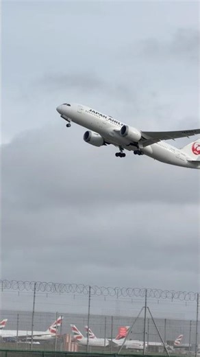 Japan Airlines Takeoff from London Heathrow 🇯🇵✈️🇬🇧 | Powerful Departure! #video #airport #short