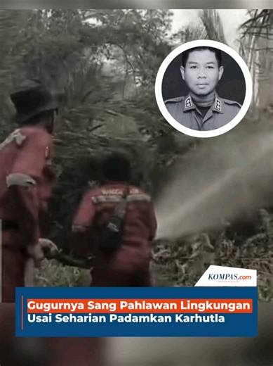 Muharmizan, anggota Manggala Agni Daops Sumatera VII/Siak, Riau, gugur setelah seharian berjibaku melawan api di lahan gambut Kabupaten Bengkalis, Riau, Senin (30/3/2026). Kepala Manggala Agni Siak Ihsan Abdillah berduka atas meninggalnya Muharmizan. Ihsan menyebut, Manggala Agni bangga atas pengabdian Muharmizan sebagai pejuang garis depan. Pelaksana Tugas (Plt) Gubernur Riau SF Hariyanto juga menyampaikan apresiasi atas dedikasi almarhum dan seluruh petugas di lapangan. 🎥: @btn_tessonilo, @ba