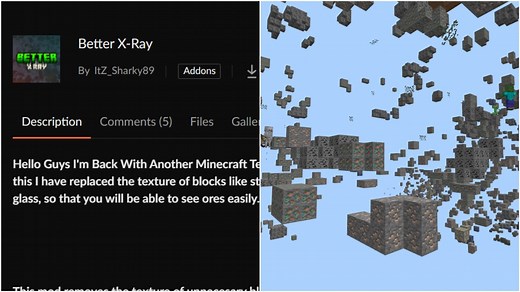 Minecraft Bedrock Better X-Ray add-on guide
