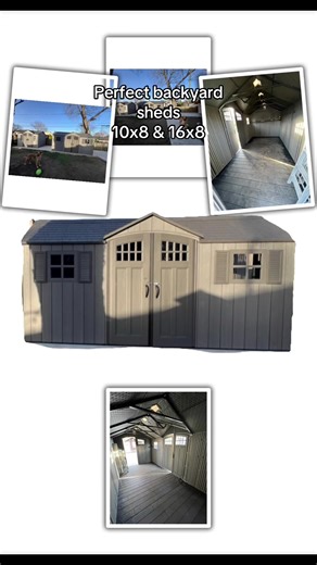 Lifetime sheds are perfect for your storage. Waterproof, windows, side doors, flooring, vents. (Needs level ground) #lifetime