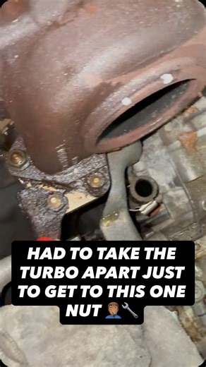 Jose Mendez on Instagram: "HAD TO TAKE THE TURBO APART JUST TO GET TO THIS ONE NUT 🤦🏽‍♂️🔧 #MechanicLife #TurboProblems #BoostedLife #NoEasyJobs #BuiltNotBought"