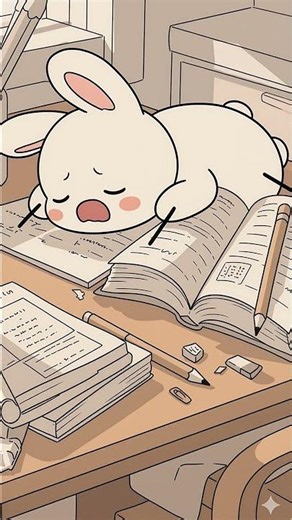 Tired studying 💤😴#bunny#animals#shorts