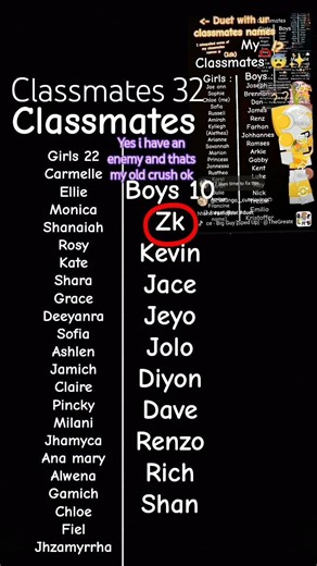 duet as your clasmetes names