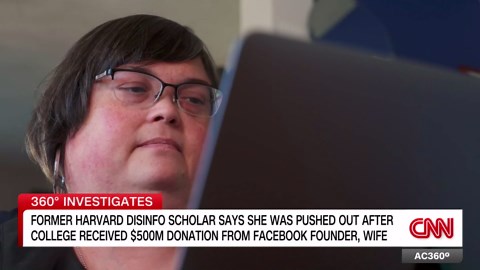 Disinformation scholar says she was pushed out of Harvard after Facebook founder made a large donation