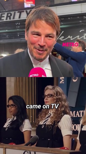 Josh Hartnett confides in us that he's secretly watched wife in St. Trinian's movie twice