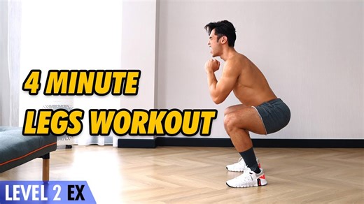 4 minute lower body workout | Endurance & strength [Level 2+]
