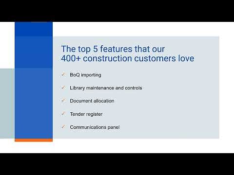 Webinar recording: a Causeway Estimating showcase - the top 5 features that our 400+ customers love
