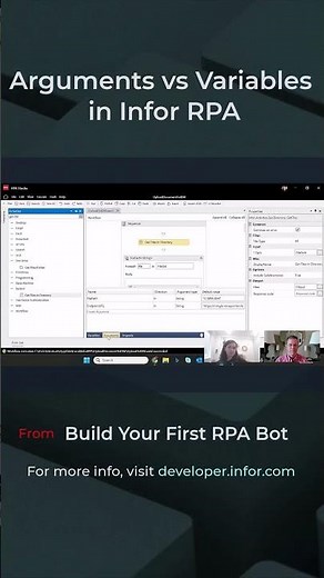 Arguments vs. variables in Infor RPA