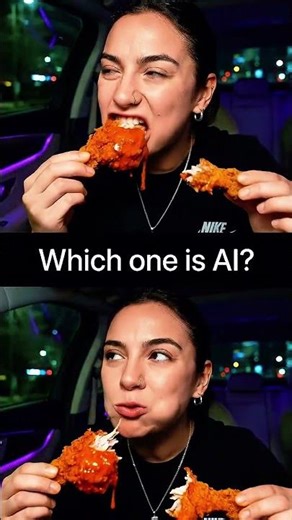 Which Chicken Wing is AI | Real vs Fake Bite | Can YOU Spot It? #AIBiteTest #FoodASMR #satisfying