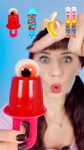 ASMR Gummy Eyeball Ice Cream, Spinner Lollipop #mukbang #eatingsounds