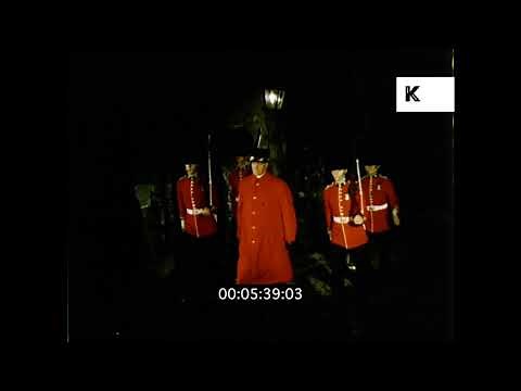 Ceremony of the Keys, Tower of London, 1960s London, 35mm