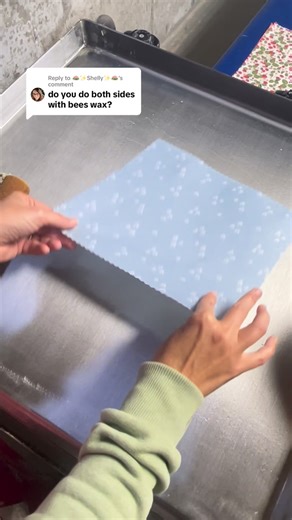 Three Huggers on Instagram: "When we roll our beeswax blend onto the fabric it permeates both sides, so there is no need flip it and wax both sides."