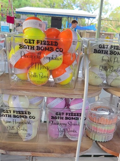 we are all set up at Subi Farmers Market. wmWe are here till 12pm today #getfizzedbathbombco #fyp #subifarmersmarket #marketlife #fyp