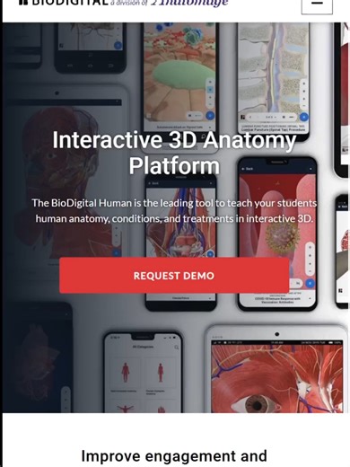 ‏التشريح البشري بتقنية 3D التفاعلية