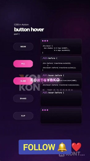 5 CSS Button Hover Effects Every Frontend Developer Should Know 🚀 #css #frontend #cssanimation