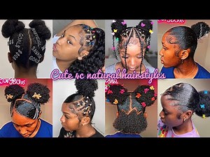 🎀4 Type Natural hairstyles for black girlies🎀 | 𝐏𝐢𝐧𝐭𝐞𝐫𝐞𝐬𝐭 inspired 💖