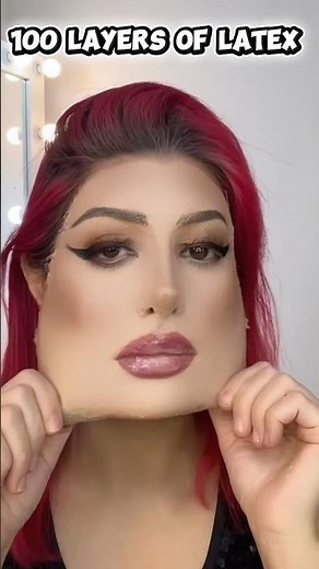 100 layers of latex mask/This took 5 hours🤭