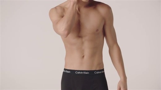 Watch Calvin Klein Men's Cotton Stretch Boxer Briefs, White/Yale Blue/Nara Orange/Essex Blue, Medium on Amazon Live