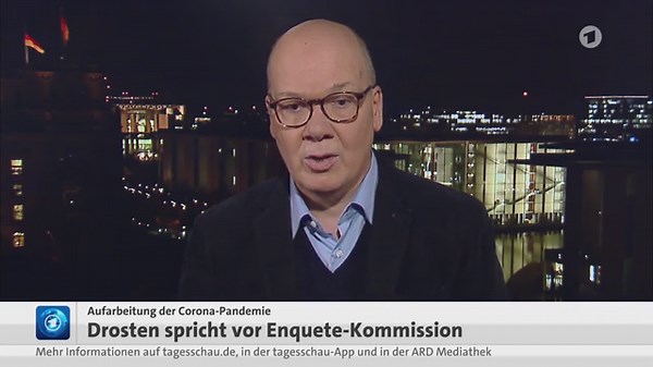 tagesschau24: Virologe Christian Drosten bei der Enquetekommission zur Corona-Aufarbeitung