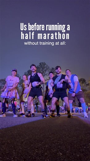 Our legs COOKED but we now want to run a dopey. 🤔 Running a half marathon without training is probably not the smartest idea. #rundisney #princesshalf @officiallug