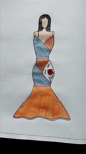 bridal gown design #viralvideo #art #drawing #viral